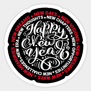 Happy New Year Motivational Sticker